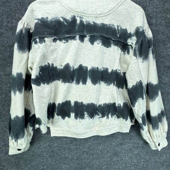 POL Knit Jacket Womens Small Swish‎ Splash Tie Dye Boxy Raw Front Hem Oversized - Picture 6 of 12